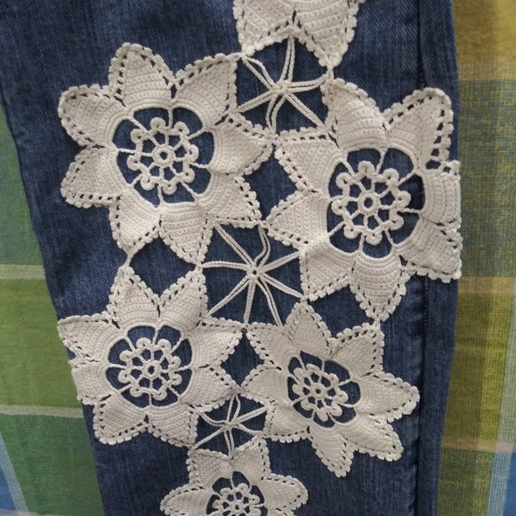 2408 Jeaniemade Upcycled 11/12 Wrangler 100% Cotton Jeans - Picture 2 of 5